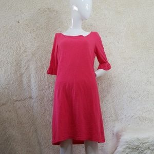 LILLY PULITZER shirt dress pink flair bell sleeves